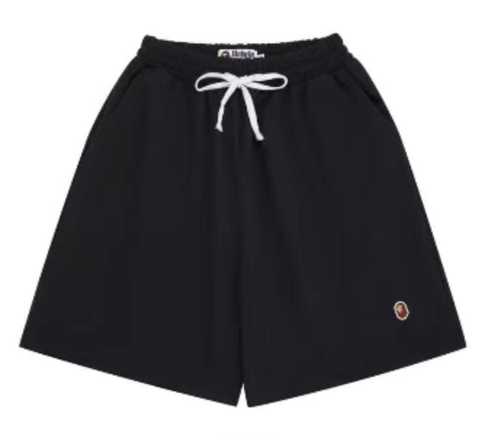 Black small embroidered shorts