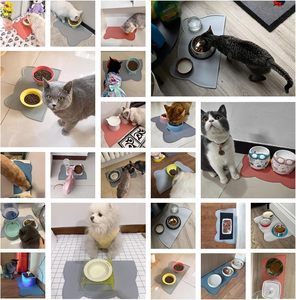 Tazón de Agua de Silicona para Mascotas, Tapete para Comida de Gatos con Bordes Elevados para el Suelo, Antideslizante e Impermeable para Perros - Product Image 6