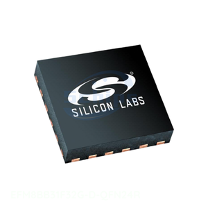 Componente Electrónico EFM8BB31F32G-D-QFN24R 24 VFQFN, Base Expuesta, Integrado, en Existencia - Product Image 1