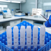 Etiquetas Transparentes Resistentes al Agua para Tubos de Ensayo de Laboratorio - Etiquetas Adhesivas Resistentes a Bajas Temperaturas