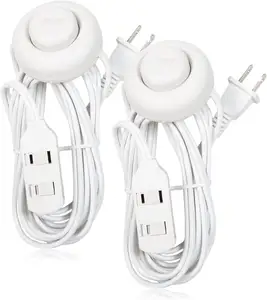 Cable de extensión de 3 salidas con un interruptor de pie de encendido/apagado fácil de usar Ideal para enchufar lámparas Accesorios de electrodomésticos para S