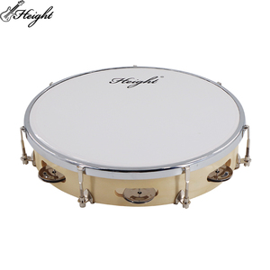 Tambour à main accordable de 10 pouces Petit instrument de musique à <span class=keywords><strong>percussion</strong></span> Accessoire de <span class=keywords><strong>samba</strong></span> en bois - Product Image 2
