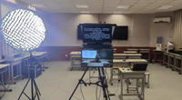 Simar Téléprompteur avec moniteur auto-vérifiant de 22 pouces et pédale pour studio TV et enregistrement vidéo
