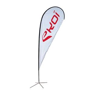 Drapeau de plage portable en aluminium et tissu, forme goutte d'eau, de bonne qualité, pour salon professionnel - Product Image 1