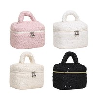 Usine de sacs de maquillage à paillettes transfrontalière, Trousse de maquillage portable grande capacité, Sac de toilette de voyage à compartiments