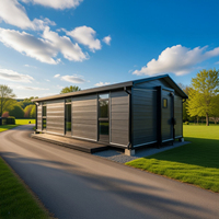 Conteneur modulaire robuste de 40 pieds avec toit, maison préfabriquée étanche et isolée pour appartement