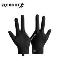 Gants de billard professionnels à 3 doigts accessoires de billard respirants antidérapants durables personnalisés pour les joueurs de sports de plein air