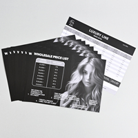 Service d'impression sur papier de mode de luxe Menu de salon de coiffure Publicité personnalisée Business Fold Flyer Brochure Dépliant