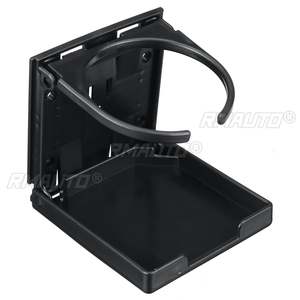 Lot de 2 porte-gobelets pliables noirs de haute qualité pour voiture, porte-boissons multifonctionnel, accessoires automobiles, personnalisation de voiture - Product Image 2