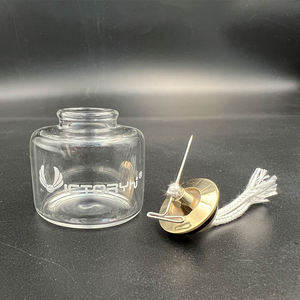 VGT lampe à huile en verre Borosilicate clair pour décoration de la maison, lampe de Table avec mèche - Product Image 5