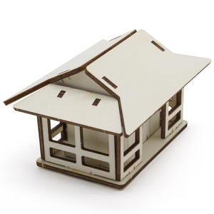 Kit de modelo de casa miniatura de madera para niños, juguete de arquitectura educativo STEM para edades de 7 a 9 años - Product Image 4