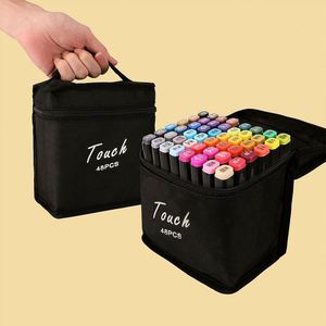 ชุดปากกามาร์คเกอร์สีน้ำ ปากกาเพ้นท์มือสำหรับเด็ก แบบสองหัว 80 สี พร้อมกระเป๋าไนลอน - Product Image 6