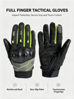 Gants de moto unisexes robustes à doigts entiers, protection UV, antidérapants, protection des articulations rigides, motocross, course, cyclisme