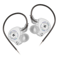 Écouteurs intra-auriculaires OEM KZ Gale avec transducteur super linéaire, casque Hifi pour le jeu avec câble détachable plaqué argent 2 broches 1,2 m