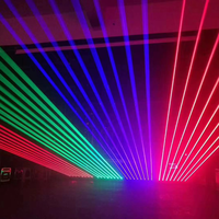 Barre de lumière laser à effets combinés professionnelle ZY 500mw pour DJ de club, 8 faisceaux mobiles R/G/B, contrôle DMX, alliage d'aluminium, IP20