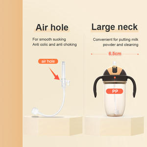 <span class=keywords><strong>Biberon</strong></span> anti-colique 260 ml sans BPA avec poignée en PP, tétine interchangeable et pailles – Promotion - Product Image 5