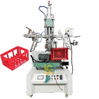 Mesin Press Panas Keranjang Buah Plastik Baru dengan Rangka Putar Otomatis Pneumatik Printer Transfer Dua Sisi