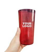 Tasses à thé et soucoupes en plastique écologique, durables et élégantes, style galet, capacité 150 ml, pour fêtes, Goodman DR3001