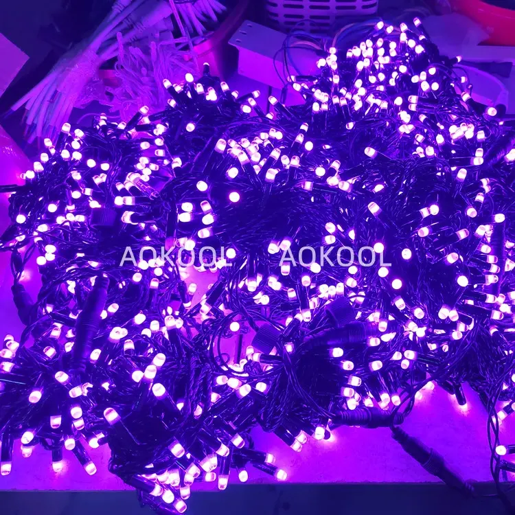 Cavo in gomma luci di filo a LED impermeabili luci di Natale a colori personalizzati