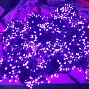 Rubber Cable Waterproof LED String Lights Custom Color Christmas Fairy Lights
