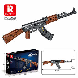 Reobrix 77005 1238 Pièces Série Militaire AK47 Fusil <span class=keywords><strong>d</strong></span>'<span class=keywords><strong>Assaut</strong></span> Jouet de Construction Modèle Technique Éducatif Cadeau de Festival - Product Image 6