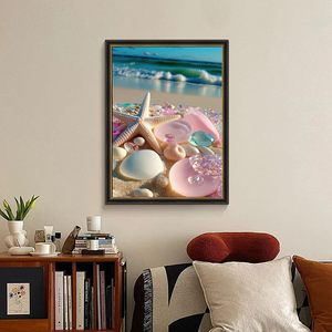 Kits <span class=keywords><strong>de</strong></span> peinture au diamant DIY SONGWOOART Sea Stone pour débutants, pour la décoration murale <span class=keywords><strong>de</strong></span> la maison, peinture au diamant personnalisée - Product Image 2
