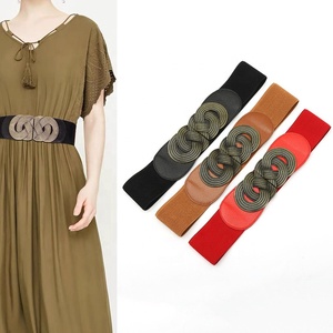 Chất Lượng Cao Đàn Hồi Siêu Rộng Thắt Lưng Thắt Lưng Cho Phụ Nữ PU Phụ Nữ Da Thắt Lưng Cho Ăn Mặc - Product Image 3