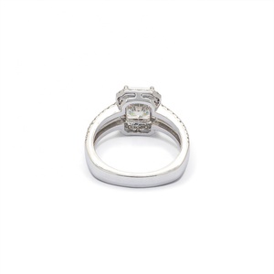 DE VVS1 2ct 빛나는 컷 모이사나이트 약혼 결혼 반지 S925 하이 퀄리티 모이사나이트 고급 보석 - Product Image 3