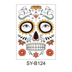 Factory Direct <strong>Halloween</strong> Scene Tattoo Stickers Waterproof Sweat Dead Day Makeup Ball Funny Makeup Face Tattoo Stickers <strong>Decoratio</strong> - Product Image 6