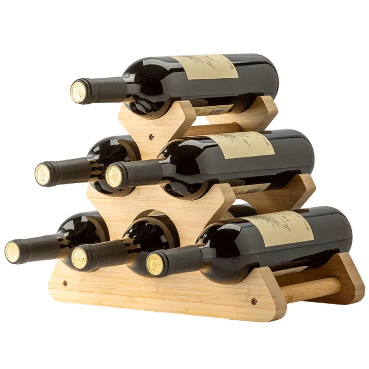 2022 Mode benutzer definierte Holz Weinkeller Holz regal Lagerung Luxus Weinflaschen halter Dekoration