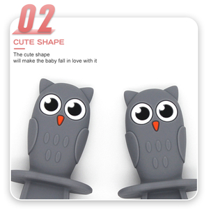 2023สำหรับ Amazon ชุดช้อนและส้อมลายการ์ตูนนกฮูกสำหรับเด็กแบบถอดได้ - Product Image 6