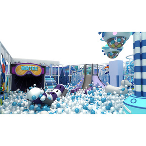 Aire de jeux intérieure commerciale, aire de jeux intérieure en plastique, équipement d'amusement pour enfants, grande structure de jeux intérieure avec toboggans - Product Image 5