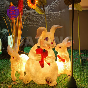 Lámpara Decorativa LED para Jardín, Personalizada, IP65, con Forma de Conejo 3D en Resina Transparente, para Exteriores, Ramadán - Product Image 2