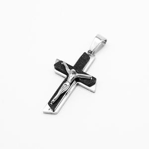 Cruz crucifixión religiosa Anti no deslustre impermeable Acero inoxidable moda joyería colgante collar para hombres mujeres al por mayor - Product Image 4