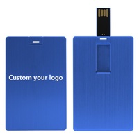 Mini pen drives duales de forma cuadrada de plástico superfino promocional logotipo personalizado 16GB 32GB negocios pvc tarjeta de crédito USB Flash Drives