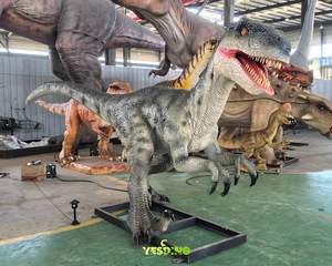 Dinosaures animatroniques Raptor de 4 m, modèle de dinosaure électronique en caoutchouc fait à la main pour les parcs d'attractions et les parcs d'aventure - Product Image 3