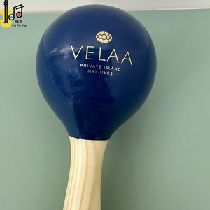 <span class=keywords><strong>Maracas</strong></span> en bois, instrument de percussion musical d'église, avec logo imprimé sur la tête peinte en bleu, bruit de grelot, <span class=keywords><strong>prix</strong></span> - Product Image 5
