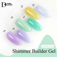 Gel de construction scintillant et brillant marque privée paillettes diamant Disco Gel dur vernis à ongles sans Hema sans TPO