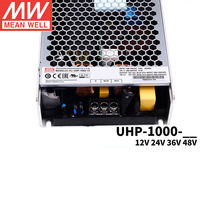 Alimentation Mean Well UHP-1000 1000W 41mm ultra-mince 12V 24V 36V 48V à sortie unique PFC actif pour l'automatisation industrielle