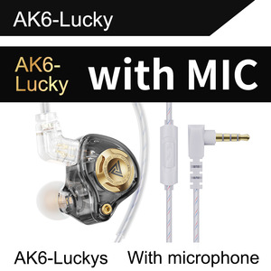 Écouteurs intra-auriculaires dynamiques QKZ AK6 <span class=keywords><strong>avec</strong></span> basses profondes HIFI et réglage de trois tons, prise jack 3,5 mm pour <span class=keywords><strong>iPhone</strong></span> Samsung, écouteurs sportifs - Product Image 2