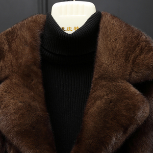 <span class=keywords><strong>Cappotto</strong></span> di Lusso da <span class=keywords><strong>Donna</strong></span> in Vera Pelliccia di <span class=keywords><strong>Visone</strong></span> Saga Lunghezza Intera, Capospalla Invernale Casual in Pelliccia di <span class=keywords><strong>Visone</strong></span> Naturale - Product Image 5
