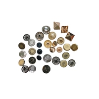 Boutons à tige en alliage de zinc perlé JQR 78592 durables de 12 mm, décorés de strass dorés/argentés polis, pour costumes et jeans de luxe pour hommes
