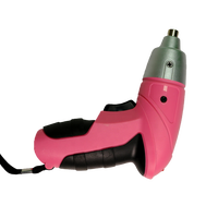 Ensemble d'outils de maintenance multifonctionnels roses, tournevis électrique portatif, perceuse électrique légère 3,6 V