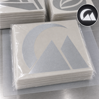 Etiqueta de Logotipo Personalizada con Transferencia Térmica Reflectante Plateada para Marcas de Ropa y Prendas de Moda