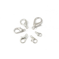 Attaches de diverses tailles en alliage métallique doré pour bijoux, crochets pour porte-clés, bracelets, colliers, fermoirs mousquetons et broches