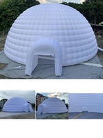 Dôme de boîte de nuit gonflable géant de 10m x 12m avec un design luxueux et un matériau en PVC pour une utilisation en extérieur
