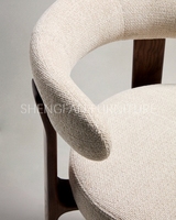 Chaise de salle à manger élégante en bois massif, résistante au fil du temps, commandes personnalisées, noyer blanc, assise confortable, chaise en bois pour café et restaurant