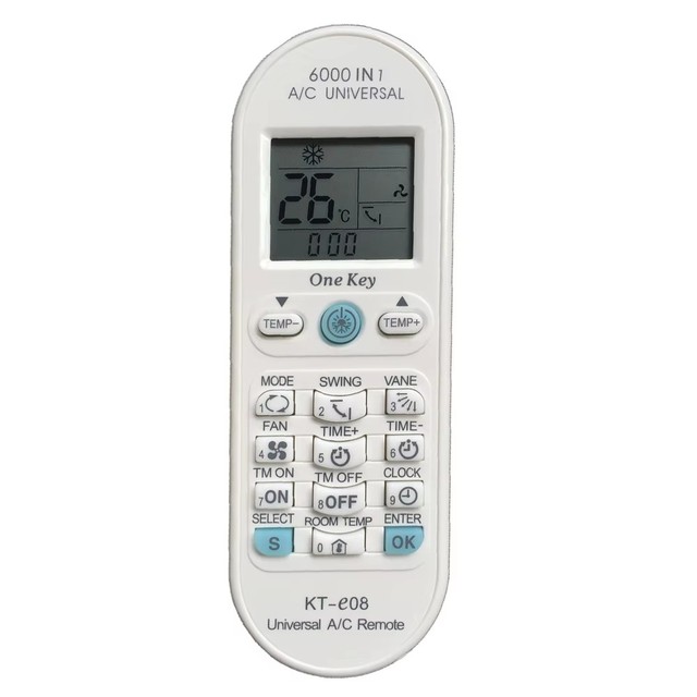 NEW KT-e08 Air Conditioner AC Conditioning Universal Remote Control for Toshiba 6000 in 1 One Key Series