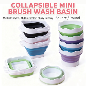 Mini seau à eau pliable en silicone, pour aquarelles, peintures, lavage de pinceaux, multifonctionnel - Product Image 4