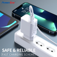 Adaptateur de chargeur USB Type-C rapide 20W Europe avec PD 3.0 OTP et OVP pour iPhone 13 14 15 16 Pro Max et ordinateur portable